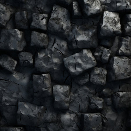Black coal texture. Abstract background and texture for design. 3d illustration.の素材