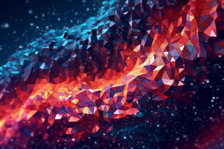 Abstract polygonal background. Futuristic technology style. Vector illustration.の素材
