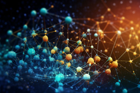 3d rendering of abstract technology background with connection lines. Network conceptの素材