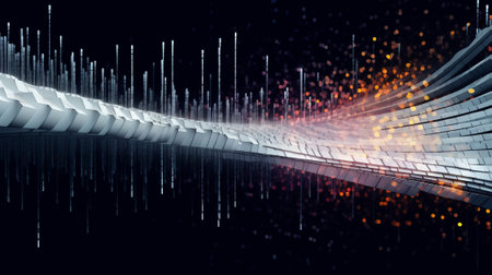 3d rendering of abstract technology digital hi tech background. Computer generated imageの素材