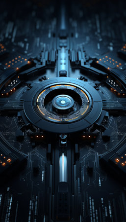 Abstract technology concept background, 3D rendering, 3D illustration.の素材