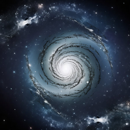 Galaxy in space, computer generated abstract background, 3D renderingの素材