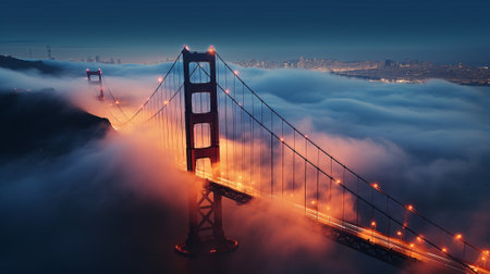 Golden Gate Bridge in San Francisco, California, United States of Americaの素材