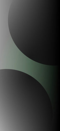 A minimalist abstract design featuring two dark curved forms with a gradient background and a central band of muted color.の写真素材