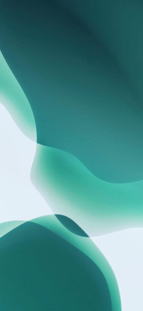 A modern abstract digital wallpaper featuring smooth flowing organic shapes in gradient shades of...