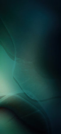 A moody abstract background featuring deep teal and green hues with soft, diffused light creating subtle textures and shadows.の写真素材