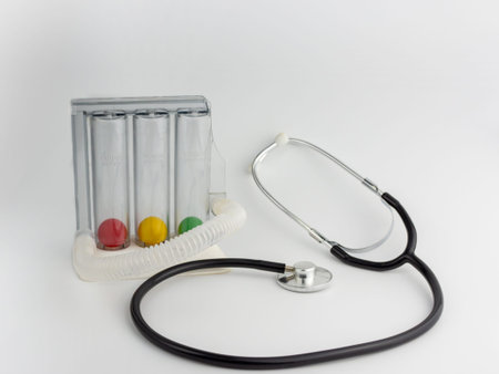 Doctor stethoscope and medical equipment On a white background