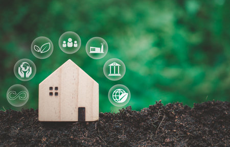 ESG concept for environment, society and governance in sustainable. business responsible environmental.の写真素材