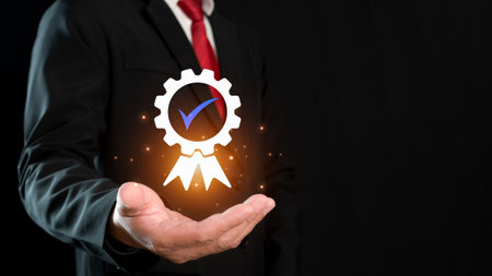 Customer Satisfaction Survey concept, service experience rating online application, customer evaluation product service quality, satisfaction feedback review, very good quality most.の写真素材