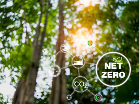 CO2 emission reduction concept, clean and friendly environment without carbon dioxide emissions....