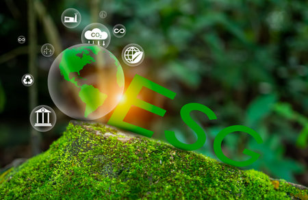ESG concept for environment, society and governance in sustainable. business responsible...