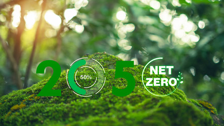 CO2 emission reduction concept, clean and friendly environment without carbon dioxide emissions. Planting trees to reduce CO2 emissions, environmental protection concept.の写真素材