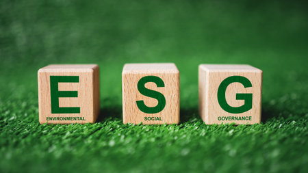 ESG concept for environment, society and governance in sustainable. business responsible environmental.の写真素材
