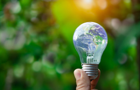 Concept of renewable energy, environmental protection, and sustainable renewable energy sources....