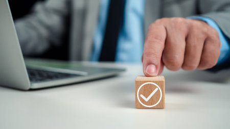 Businessman checks transaction documents or electronic contract documents, Prepare check and approve...