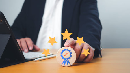 Customer Satisfaction Survey concept, service experience rating online application, customer...