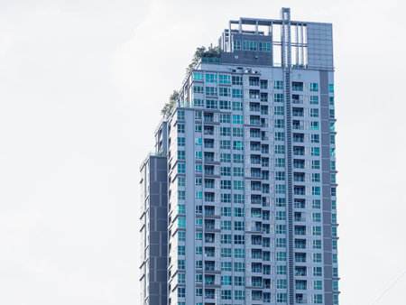 Bangkok, Thailand. November 9, 2024. Prosta Tower is a modern A class office building offering...