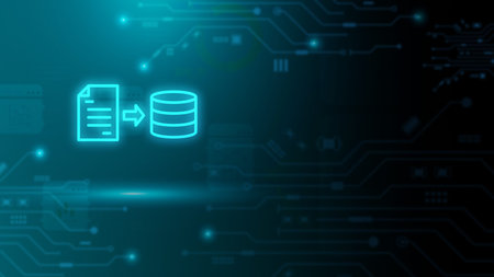 Digital data storage technology document management system on servers network internet, Download and...