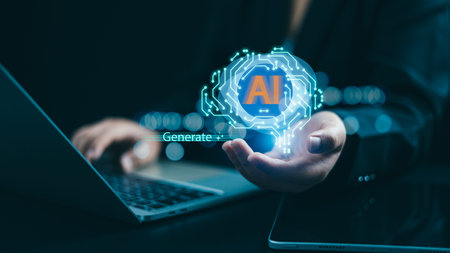 AI Technology Power Artificial Intelligence, Using AI by Inputting Instructions to Create Things,...