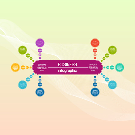 Vector circle infographic. Business diagrams, presentations and charts. Background.のイラスト素材