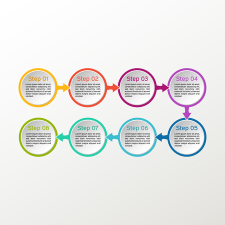 Vector circle infographic. Business diagrams, presentations and charts. Background.のイラスト素材