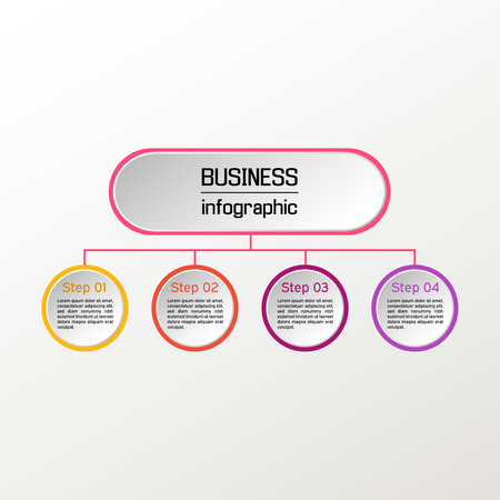 Vector circle infographic. Business diagrams, presentations and charts. Background.のイラスト素材