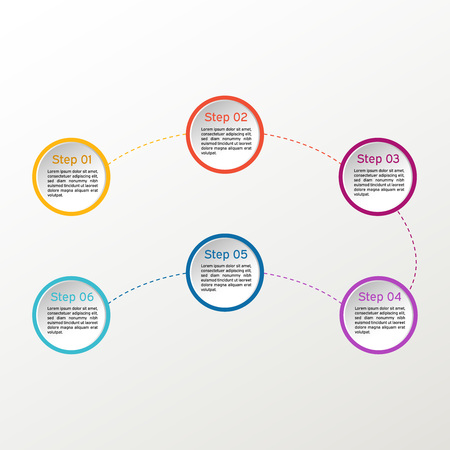 Vector circle infographic. Business diagrams, presentations and charts. Background.のイラスト素材