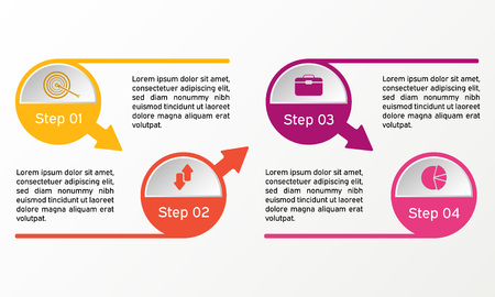 Vector circle infographic. Business diagrams, presentations and chartsのイラスト素材