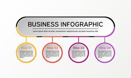 Vector circle infographic. Business diagrams, presentations and charts. Background.のイラスト素材