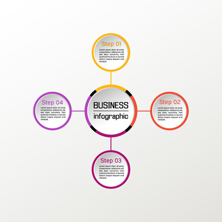 Vector circle infographic. Business diagrams, presentations and chartsのイラスト素材
