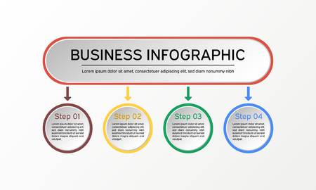 Vector circle infographic. Business diagrams, presentations and chartsのイラスト素材