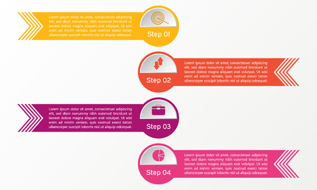 Vector infographic line with circle. Business diagrams, presentations and chartsのイラスト素材