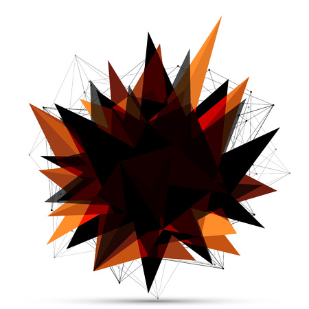 Abstract explosion banner. Lines and Dots Connection Concept. Triangle banner. Vectorのイラスト素材