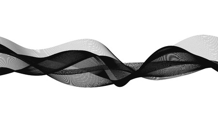 Abstract wave element for design. Digital frequency track equalizer. Stylized line art background.のイラスト素材