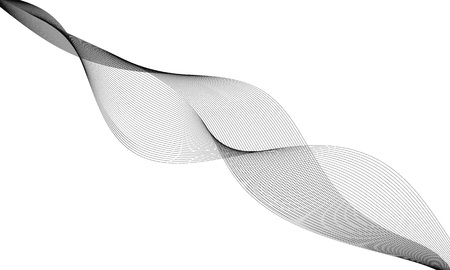 Abstract wave element for design. Digital frequency track equalizer. Stylized line art background. Vector illustration.のイラスト素材