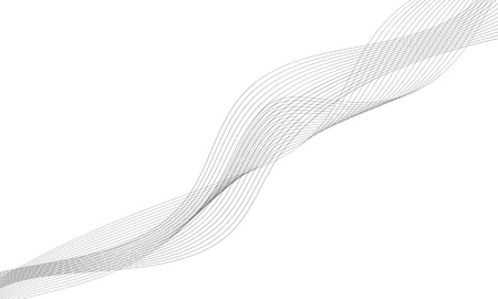 Abstract wave element for design. Digital frequency track equalizer. Stylized line art background. Vector illustration.のイラスト素材