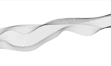 Abstract wave element for design. Digital frequency track equalizer. Stylized line art background. Vector illustration.のイラスト素材