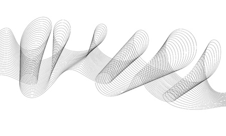 Abstract wave element for design. Digital frequency track equalizer. Stylized line art background. Vector illustration.のイラスト素材