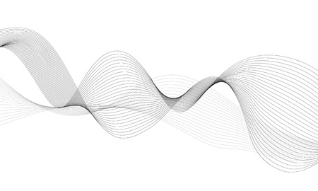 Abstract wave element for design. Digital frequency track equalizer. Stylized line art background. Vector illustration.のイラスト素材