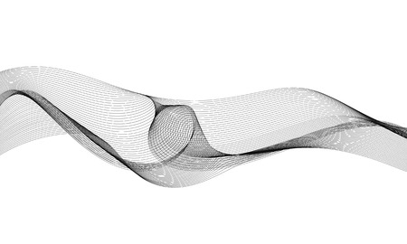 Abstract wave element for design. Digital frequency track equalizer. Stylized line art background.のイラスト素材