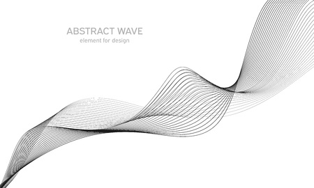 Abstract wave element for design. Digital frequency track equalizer. Stylized line art background.のイラスト素材