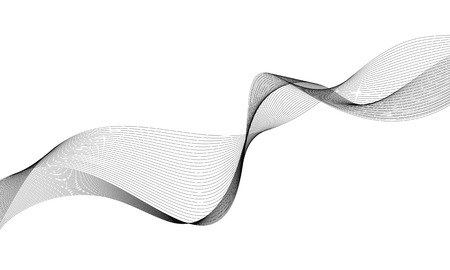 Abstract wave element for design. Digital frequency track equalizer. Stylized line art background.のイラスト素材
