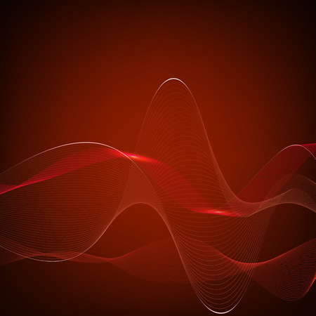 Abstract wave element for design. Digital frequency track equalizer. Stylized line art background. Colorful shiny wave with lines created using blend tool. Curved wavy line, smooth stripeのイラスト素材