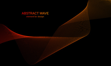 Abstract wave element for design. Digital frequency track equalizer. Stylized line art background. Colorful shiny wave with lines created using blend tool. Curved wavy line, smooth stripeのイラスト素材