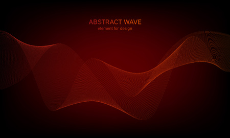 Abstract wave element for design. Digital frequency track equalizer. Stylized line art background. Colorful shiny wave with lines created using blend tool. Curved wavy line, smooth stripeのイラスト素材
