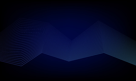 Abstract wave element for design. Digital frequency track equalizer. Stylized line art background. Colorful shiny wave with lines created using blend tool. Curved wavy line, smooth stripeのイラスト素材