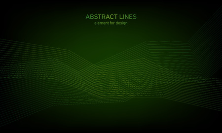 Abstract wave element for design. Digital frequency track equalizer. Stylized line art background. Colorful shiny wave with lines created using blend tool. Curved wavy line, smooth stripeのイラスト素材