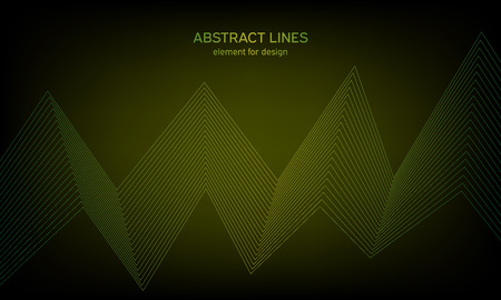Abstract wave element for design. Digital frequency track equalizer. Stylized line art background. Colorful shiny wave with lines created using blend tool. Curved wavy line, smooth stripeのイラスト素材