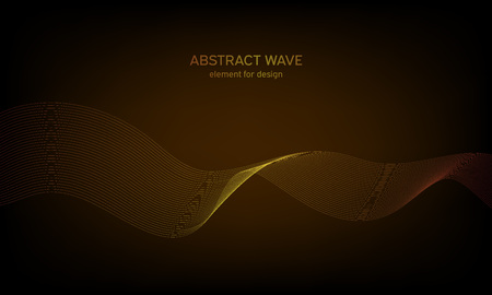 Abstract wave element for design. Digital frequency track equalizer. Stylized line art background. Colorful shiny wave with lines created using blend tool. Curved wavy line, smooth stripeのイラスト素材