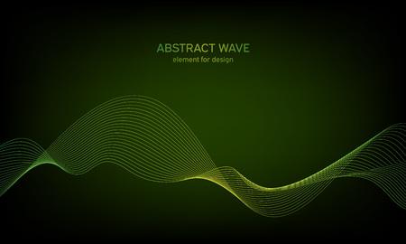 Abstract wave element for design. Digital frequency track equalizer. Stylized line art background. Colorful shiny wave with lines created using blend tool. Curved wavy line, smooth stripeのイラスト素材